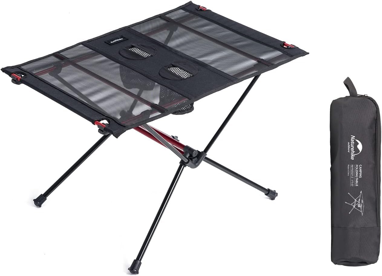 Naturehike Ultralight Folding Table Outdoor Camping Portable Outdoor Tea Aluminum Alloy Table for Picnic, Camp, Beach Dark