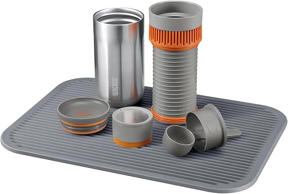 WACACO Coffee Mat, Multi-purpose Drying Mat and Tamping Mat, Made of Food-grade Silicone Grey (9.84"L x 14"W)