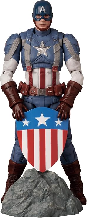 MAFEX No.220 Captain America Classic Suit, Approx. 6.3 inches 160 mm, Non-scale, Pre-painted Action Figure