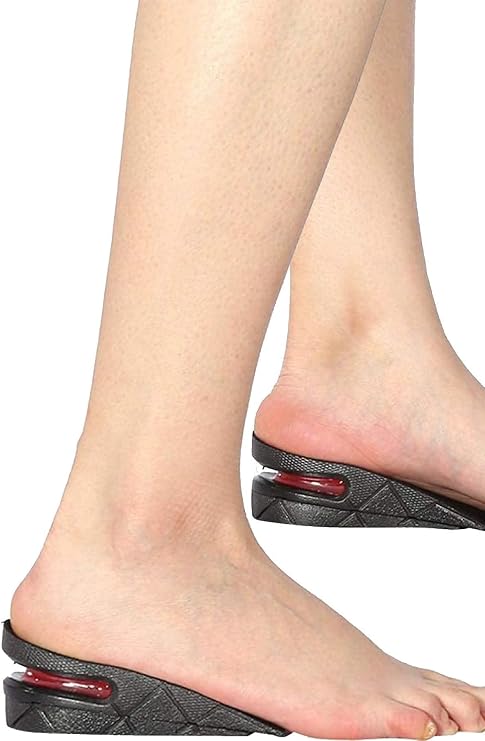 Gizli Boy Uzatma Tabanlık, Boy Uzatıcı Tabanlık, Ayakkabı İçi Topuk Yükseltici 5 cm, Siyah, Unisex