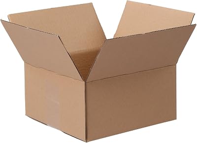 Thickness 2.6mm Corrugated Cardboard Box,100 Pack Corrugated Cardboard Sheets Flat Hard Cardboard for Shipping, Mailing, Packing, Art Projects, DIY Crafts8 x 8 x 4,Brown