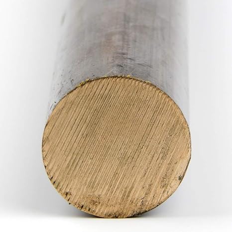 OnlineMetals 655 Bronze Round Bar, Unpolished (Mill) Finish, H04 Temper, ASTM B98, 0.375" Diameter, 12" Length