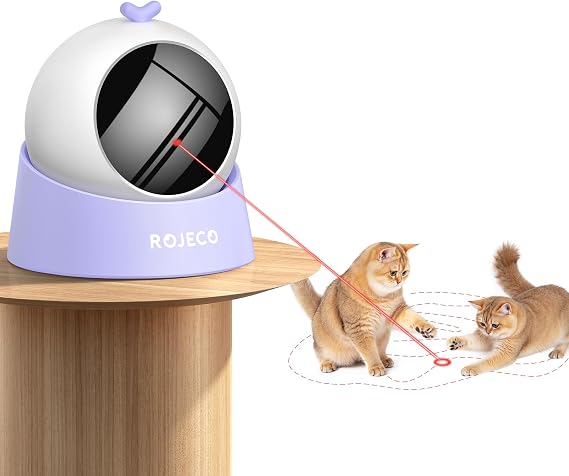 ROJECO Auto Laser Cat Toy,Interactive Cat Toys for Relief Boredom,Purple