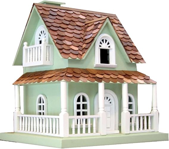 Home Bazaar Hand-made Hobbit House Mint Green Bird House - Big Bird House - Home Decor