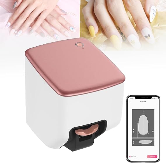 3D Smart Automatic Nail Printer Machine | Nail Art Printer | Portable DIY Art Printing Machine | Ai Recognition of Nail face,Support WiFi/DIY, Hd Painting,Mobile Phone Operation