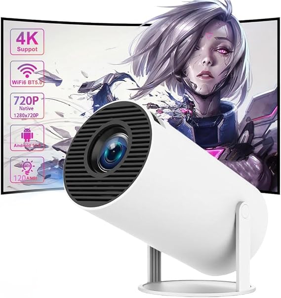Coverzone HY300 Projeksiyon Wifi 6 BT5.0, Android 11.0 İşletim Sistemiyle Desteklenir, Ev Sineması Projeksiyon, Otomatik Kilit Taşı Düzeltme, 23 inch'e Kadar Ekran Küçültme