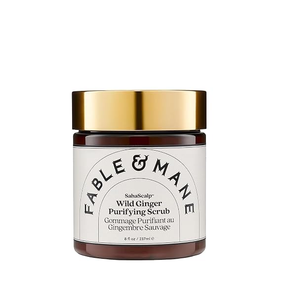 Fable & Mane Wild Ginger Purifying Scrub, For a Flaky, Itchy or Dry Scalp. Gentle Exfoliating Cleansing Detox Treatment
