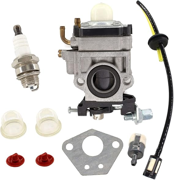 HURI Carburetor Spark Plug for Harbor Freight 52CC 2HP Predator Earth Auger 63022 Carb Fuel Line