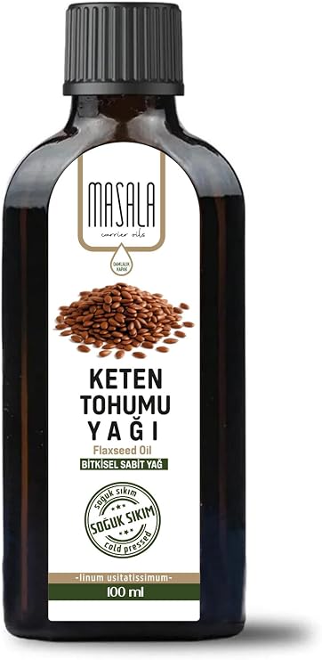Masala Soğuk Pres Keten Tohumu Yağı 100 ml. (Flax Seed Carrier Oil)