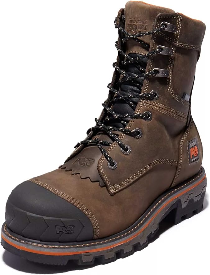 Timberland PRO Boondock HD Logger 8" Composite Safety Toe Waterproof Turkish Coffee 9 E - Wide