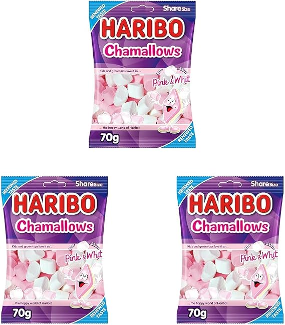 Haribo Chamallows Pink&White 70 Gr 3 pack