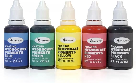 Alumilite Amazing HydroCast Pigment (5-Pack), High-Concentration, Customizable Dyes for Stunning Decorative Art, Planter Pots, and Home Decor, Perfectly Formulated for HydroCast