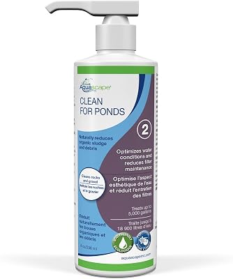 Aquascape CLEAN Water Treatment for Koi and Fish Ponds, Optimize Water Clearity and Quality, Easy To Use, Powerful Blend of Heterotrophic Bacteria, 8 ounce  236-ml | 96061