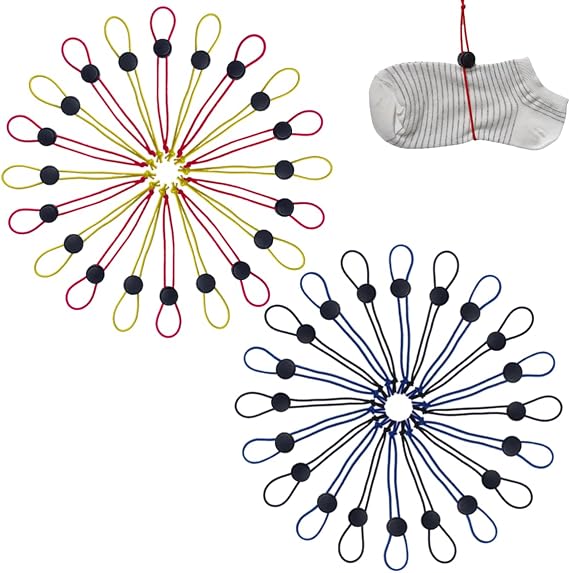 40Pcs Sock Clips for Laundry,Sock Holders to Secure Your Socks,Sock Organizer Prevent Loss and Tangles,Colorful Sock Clip for Washing Machine & Dryer