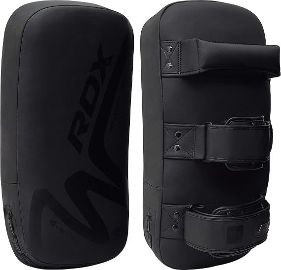 RDX MMA Thai Pad for Target Training, Convex Skin Leather Curved Kickboxing Strike Shield, Coaching Boxing, Muay Thai, Martial Arts, Karate, Taekwondo, Punching