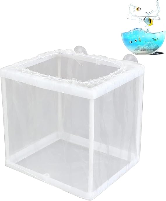 Fish Breeding Box - Aquarium Hatcher Mesh Box | Aquarium Breeding Tank, Young Fish Separation Net, Compact Fish Breeder for Protection and Hatching, Aquarium Incubator Box, Fry Hatchery for Fish and