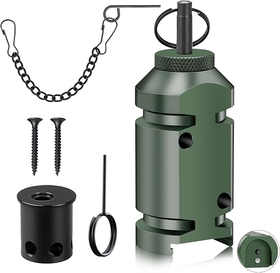 Perimeter Trip Alarm with Adapter, 12 Gauge Trip Wire Alarm, Perimeter Security Device with .22 Adapter & Screws Early Warning System for Outdoor, Property Safety & Bear Deterrent(Included Adapter)