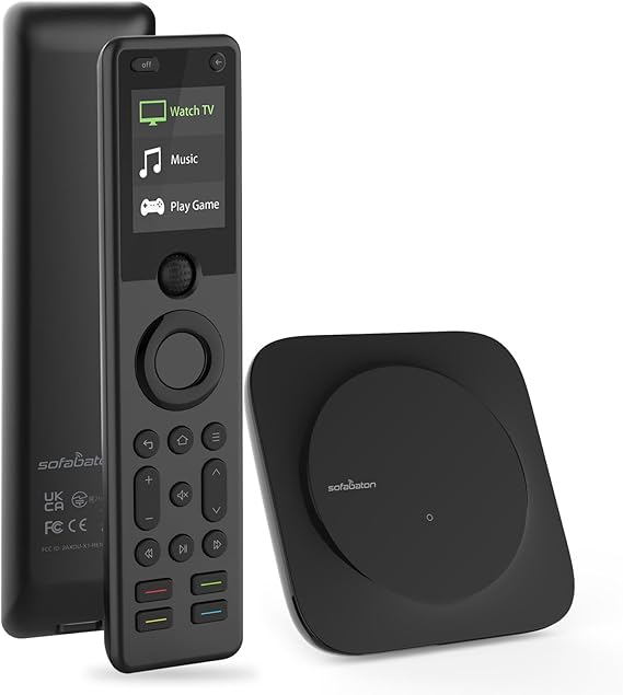 SofaBaton X1S Universal Remote Control with Hub, Improved Scroll, Smart Remote All in One with Customize One Touch Activities, Compatible with IR/Bluetooth/WiFi Devices