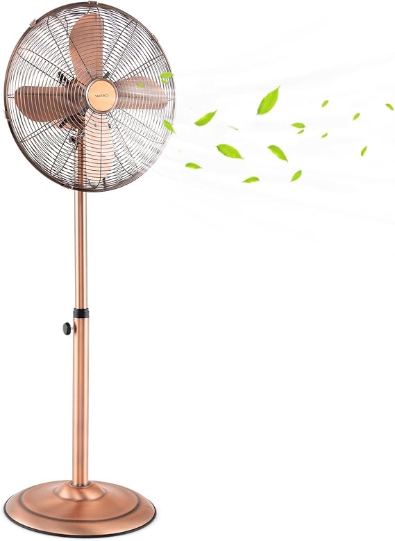 COSTWAY 16" High-Velocity Metal Pedestal Fan with Adjustable Height