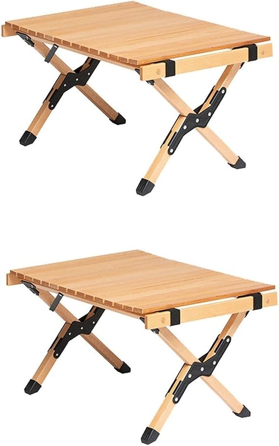 2 Pack Luggage Rack for Hotel Guest Rooms - Folding Wooden Luggage Suitcase Stand, Camping Picnic Table Bracket Table, Multifunction Luggage Holder with Metal Connector