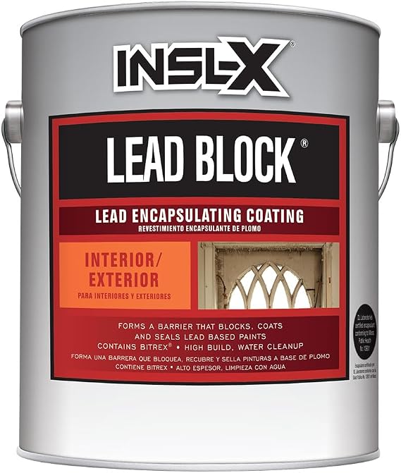 INSL-X Lead Block, Lead Encapsulating Paint, Eggshell, White, 1 Gallon
