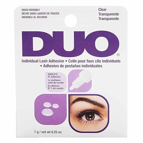 DUO Individual Lash Adhesive, for False Individual Lashes, Clear, 0.25 oz, 1-Pack