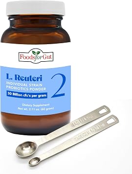 Lactobacillus Reuteri 2 Probiotic Powder 30 Billion cfu's | Made in USA | No Additives | Direct from Manufacturer | No Third-Party Storage | Immune Support | L. Reuteri 2 | 60 Grams (2.11 Oz)