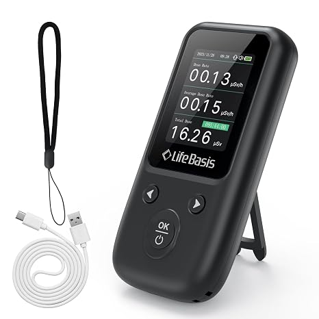 LifeBasis Geiger Counter Nuclear Radiation Detector with Smart Alert