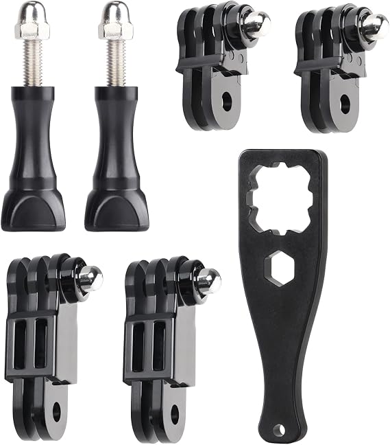 HSU Adjust Arm Straight Joints Mount, Same Direction Straight Joints Mount | for GoPro Hero 13 12 11 10 9 8 7, Osmo Action, AKASO Campark and Other Action Cameras
