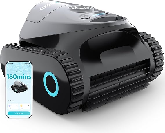 (2026 Upgrade) TALOSBO C1 Wall Climbing Robotic Pool Cleaner, Deep Gray