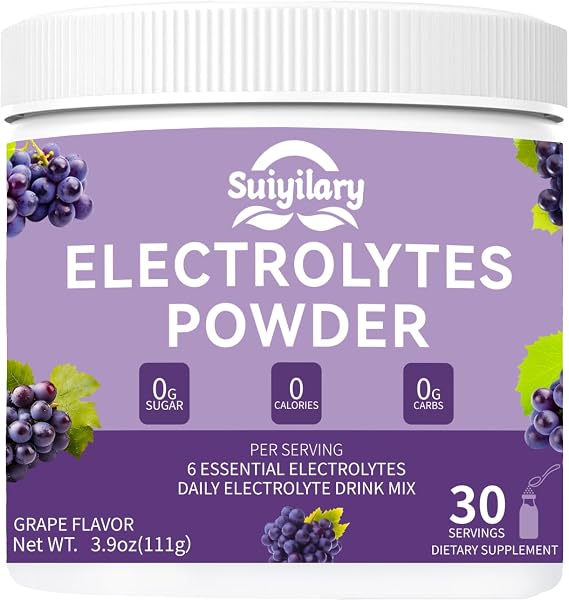 Sugar-Free Electrolyte Powder Drink Mix, Daily Hydration Powder with 6 Key Electrolytes, Trace Minerals, Keto Friendly, Vegan, Non-GMO, 30 Servings