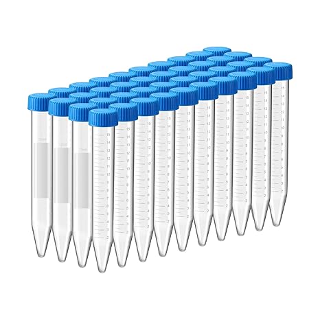 BIPEE Centrifuge Tubes, 15mL lab Tubes, Test Tubes with caps, Plastic Container for Plant Tissue Culture kit,Coffee Tubes