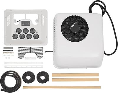 RV Air Conditioner, Heat&Cool 12V 6000 BTU Rooftop Air Conditioner Electric Direct Replacement AC Unit with Remote Control for Motorhome, Trucks, Vans, Campers, Tractor Cooling Rapidly 10m2107.64Ft2