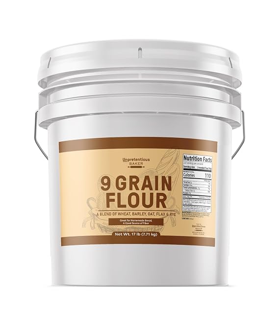 Unpretentious, 9 Grain Flour, 17 Lb