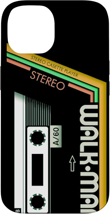 Vintage Walkman Retro 80s 90s Music Cassette Case for iPhone 14