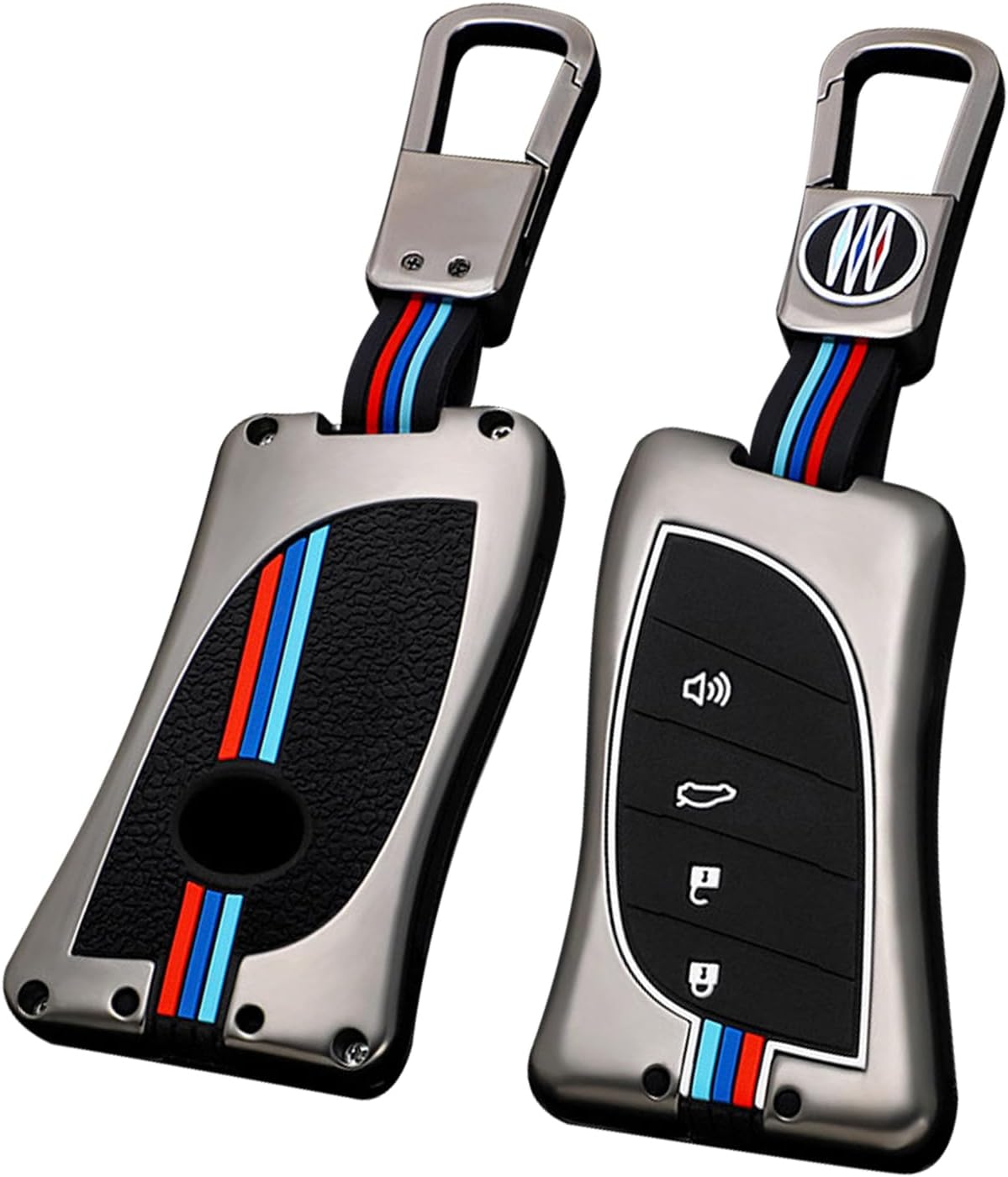 Compatible with Lexus Key Fob Cover,ES NX RX UX GX TX LC LS Key Fob Case,Metal Shell & Soft Silicone Protection