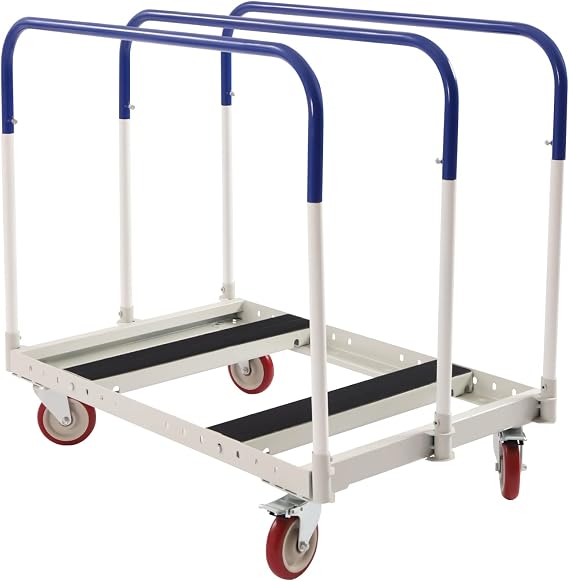 Steel Panel Truck with Swivel Casters, Platform Truck Cart, Heavy Duty Lumber Cart Drywall Dolly Cart, 1000 lbs Load Capacity, 39" Length x 24" Width