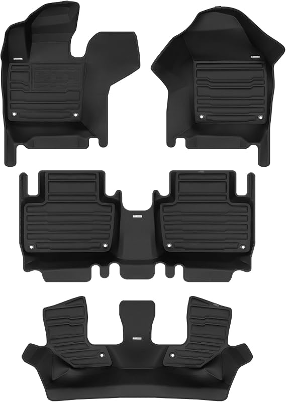 TuxMat - for Volvo XC90 7-Seater 2016-2027 Models - Custom Car Mats - Maximum Coverage, All Weather, Laser Measured - This Full Set Includes 1st, 2nd and 3rd Rows