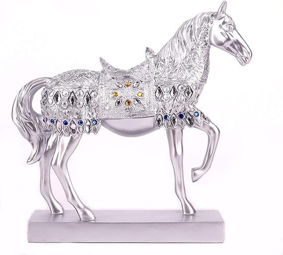 Chinese Feng Shui Horse Statue Sculpture Home Office Decoration Tabletop Decor Ornaments for Wealth and Success Good Lucky Gifts