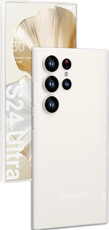 memumi for Samsung Galaxy S24 Ultra Slim Case, Super Light 0.3mm Matte Hard Back Cover for Galaxy S24 Ultra Thin Phone Case Minimalist Designed S24 Ultra, Matte Semi-Translucent White