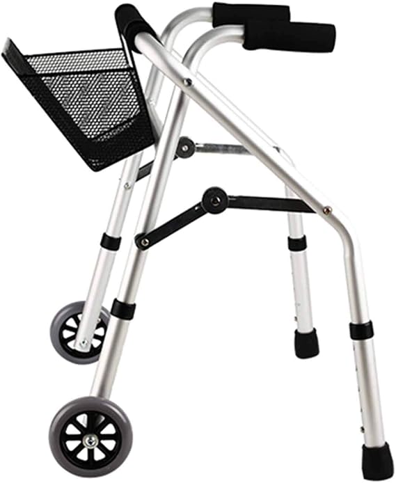 Walker for Children with Cerebral Palsy,Child Standing Frame,Walking Aid Height Adjustable with seat,Lightweight Wheel Rollator(Size2)