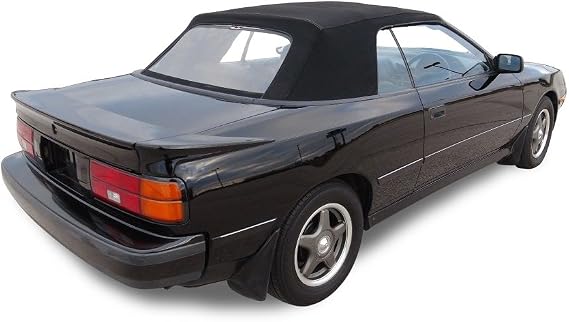 Compatible with Toyota Celica 1987-1989 Convertible Soft Top Replacement Black Pinpoint Vinyl