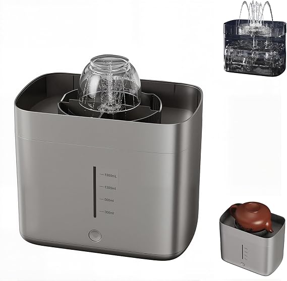 Electric Glass Rinser Tea Cup Washer, Countertop Automatic Cup Cleaner with 1.6L Built-in Tank, High-Pressure Multi-Jet for 3-10cm Cups, One-Button Quiet Operation for Home Bar Cafe