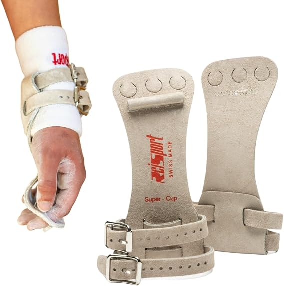 Reisport Men's High Bar Gymnastics Leather Hand Grips for Gymnasts - USA