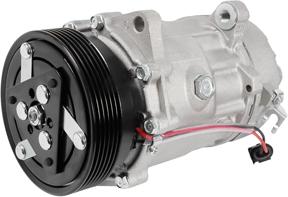 12V 6PK SD7V16 Air Conditioning Compressor 1J0820803K 1J0820803N Compatible with 2000-2005 Volks-wagen Jetta Golfs L4 1.8L / 2.0L Engine1J0820803F 7H0820803D 1J0820803E A/C Compressor