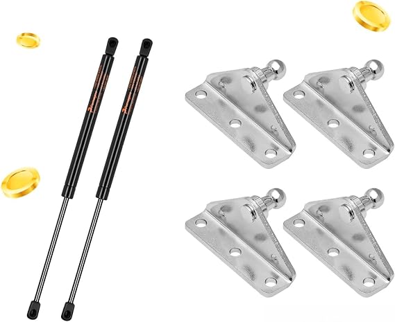 C16-20651 18.7" Gas Spring hocks Lift for A.R.E Leer Camper with Mounting Bracket 10MM Ball Stud