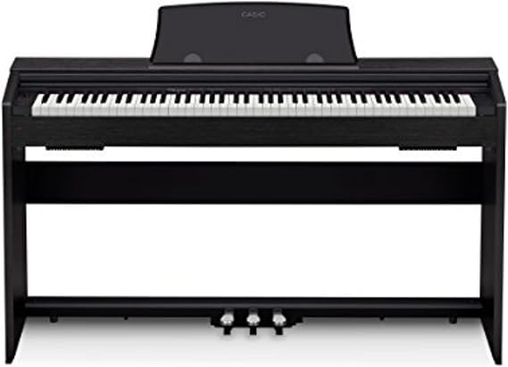 Casio Privia PX-770 88-Key Weighted Console Digital Piano | Tri-Sensor II Scaled Hammer Action Keys | AiR Sound Source, 19 Tones, Concert Play, 16W Stereo Speakers, USB-MIDI | Elegant Black Cabinet