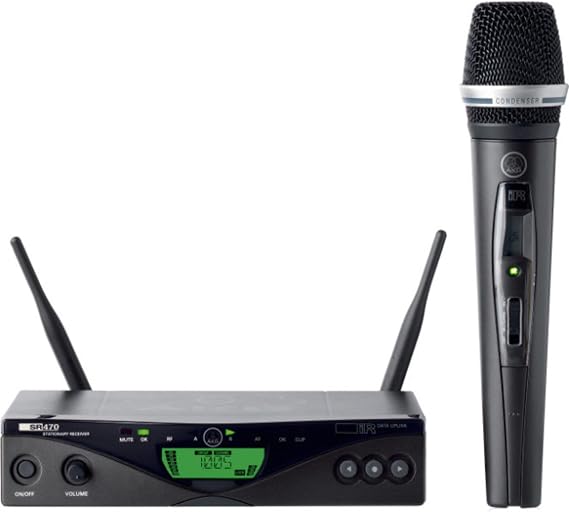 AKG Pro Audio WMS470 Vocal Set C5 Band 7 Wireless Handheld Microphone System with SR470 Stationary Receiver and HT470/D5 Handheld Transmitter
