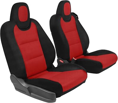 Front Seat Covers Compatible with 2010-2015 Chevy Camaro, Neoprene & Foam Padded Water Resistant Seats Cushion