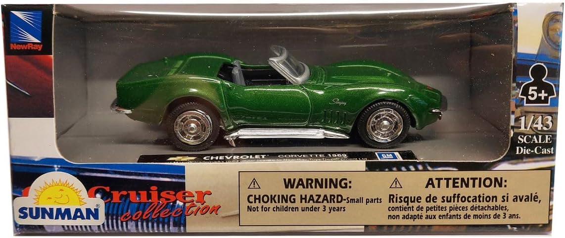 NEWRAY 1:43 Diecast Collection Metal Car 1969 Chevrolet Corvette